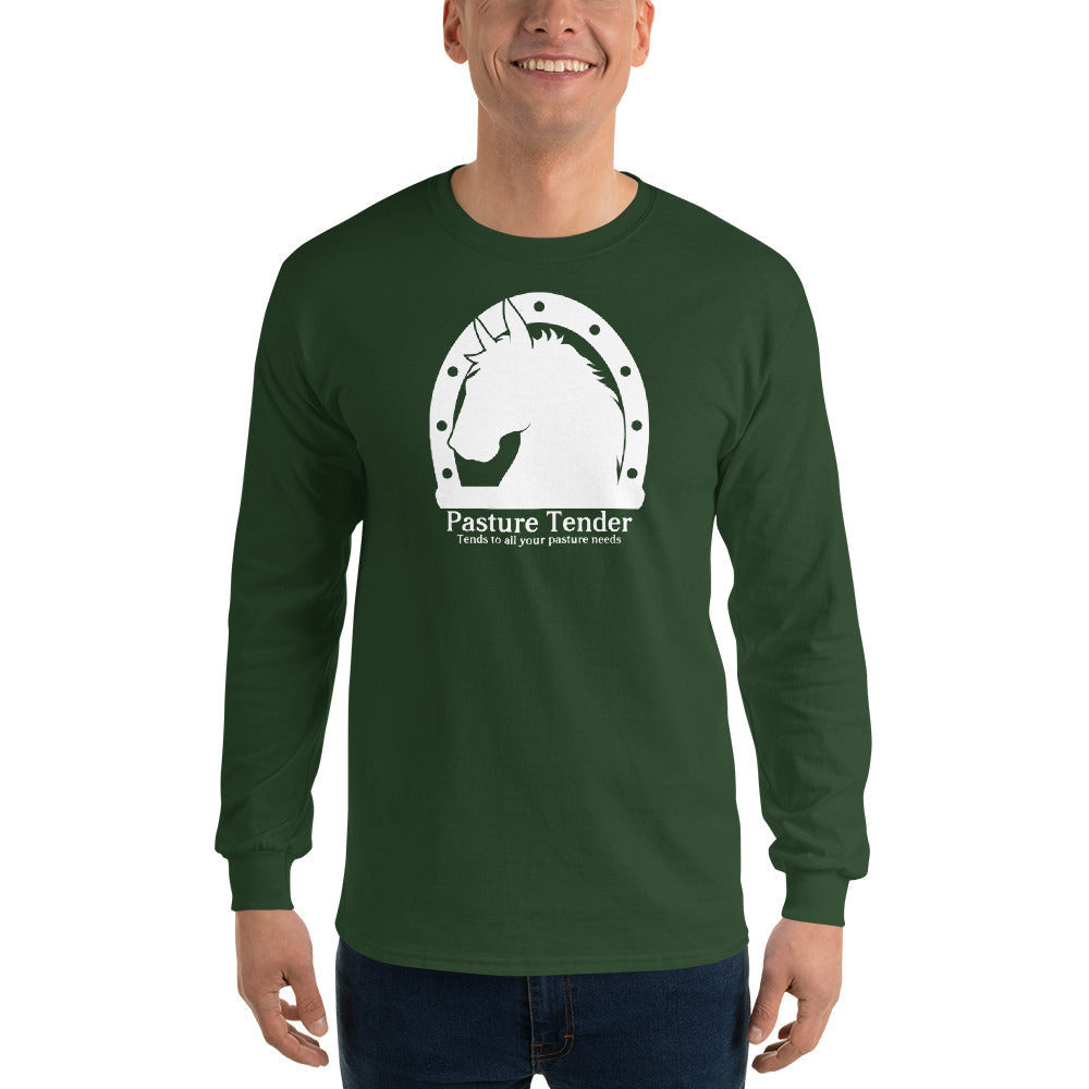 Men’s Long Sleeve Shirt (White Brand Logo).