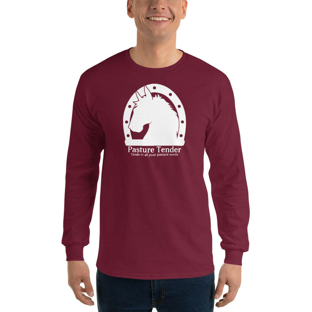 Men’s Long Sleeve Shirt (White Brand Logo).