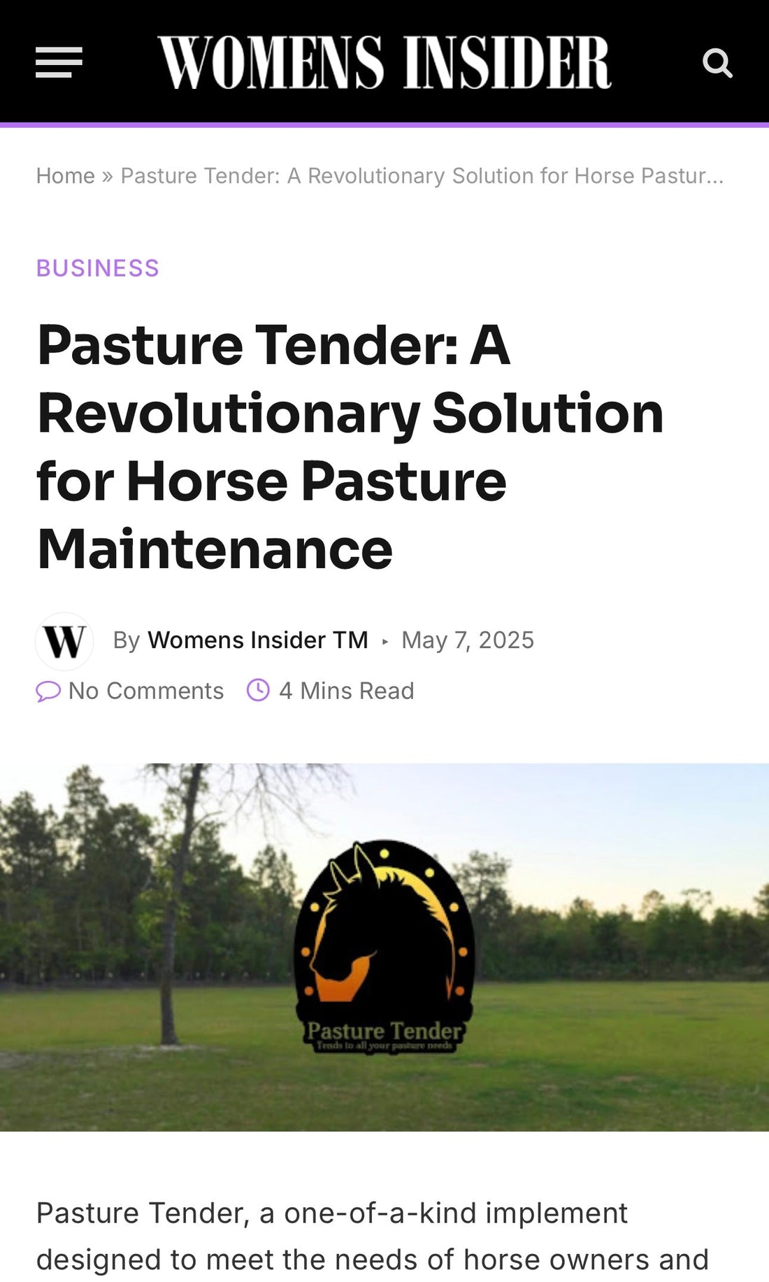 Featured in Women’s Insider