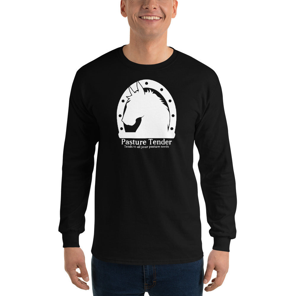 Men’s Long Sleeve Shirt (White Brand Logo).
