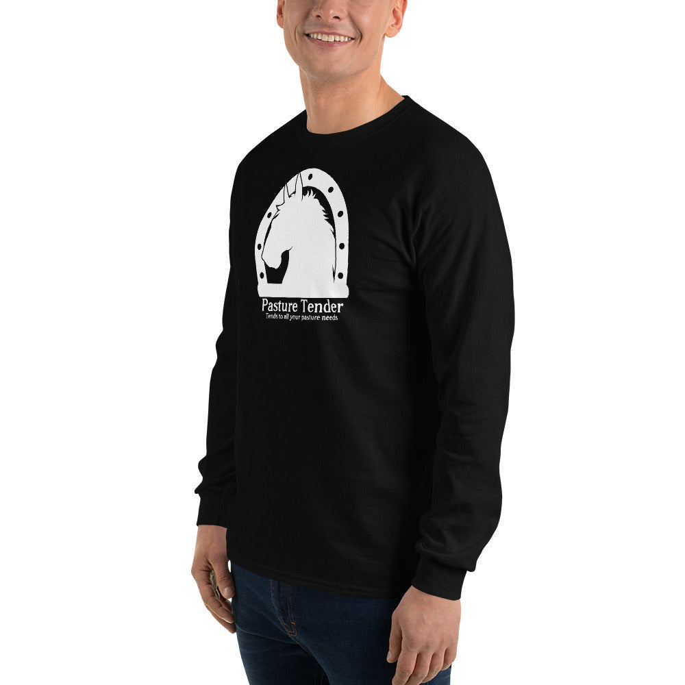 Men’s Long Sleeve Shirt (White Brand Logo).