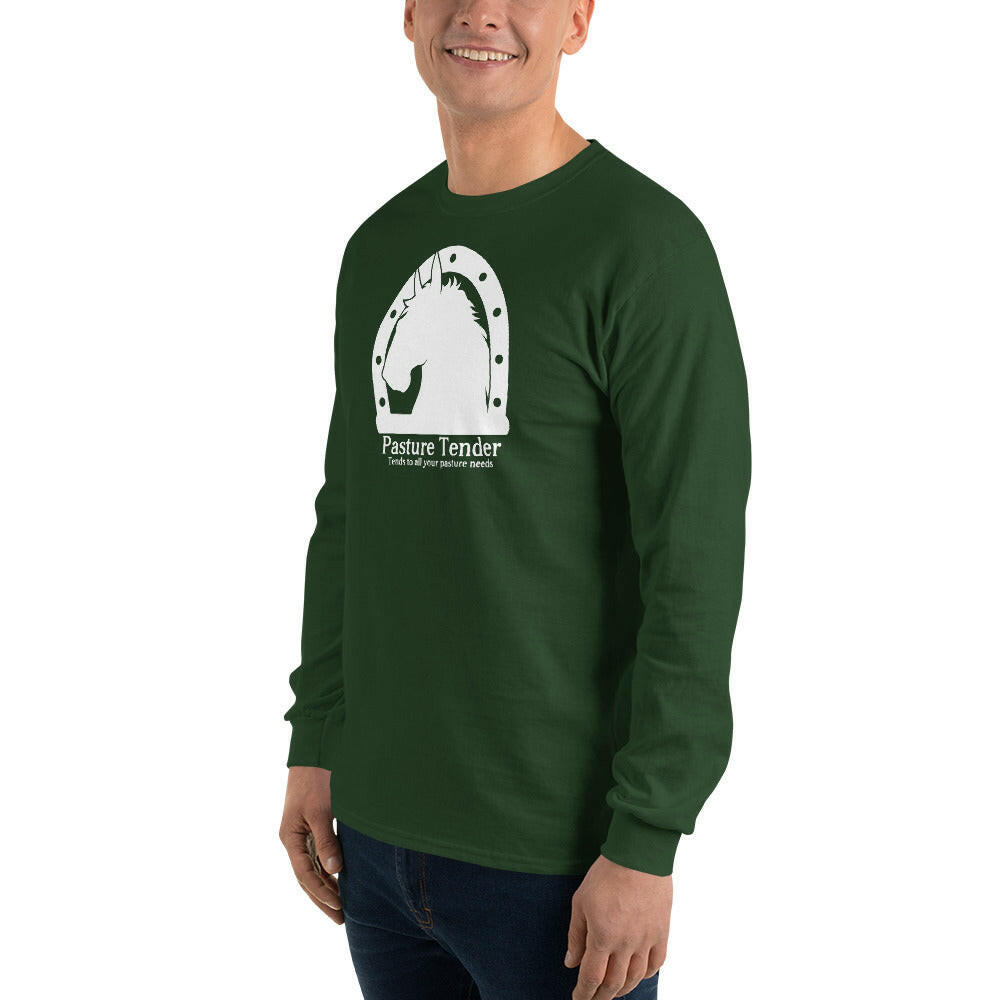 Men’s Long Sleeve Shirt (White Brand Logo).