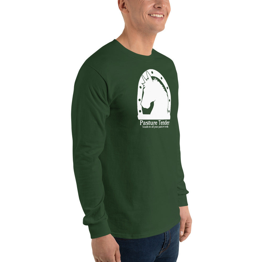 Men’s Long Sleeve Shirt (White Brand Logo).