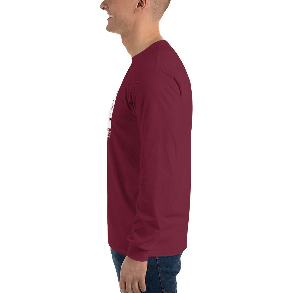 Men’s Long Sleeve Shirt (White Brand Logo).
