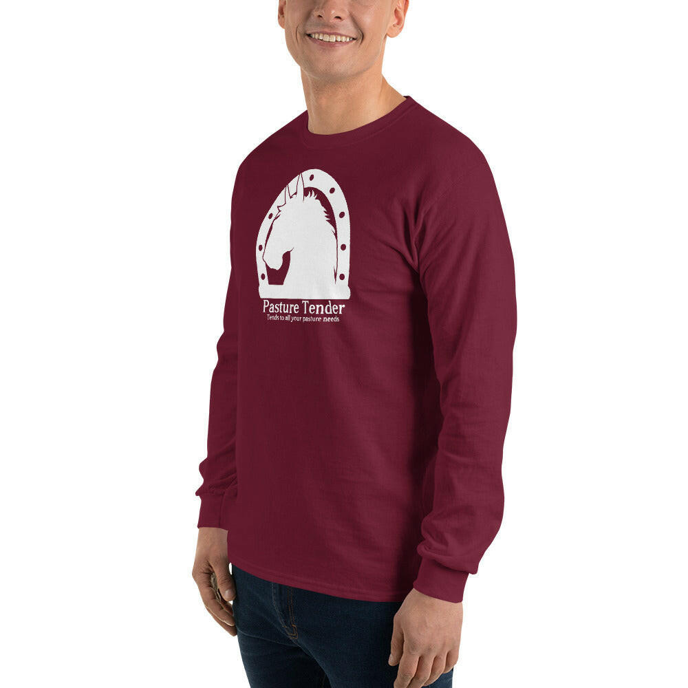 Men’s Long Sleeve Shirt (White Brand Logo).