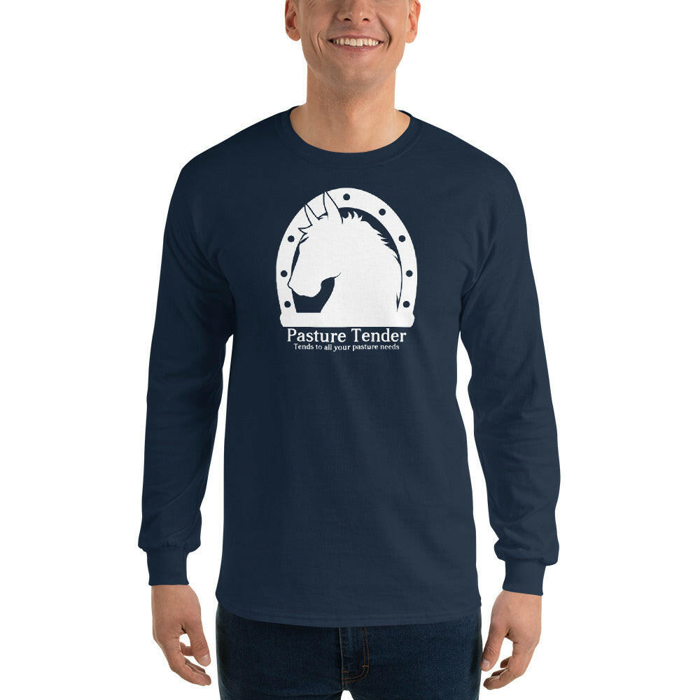 Men’s Long Sleeve Shirt (White Brand Logo).