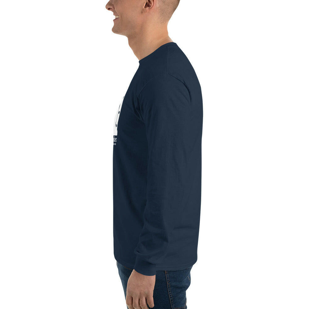 Men’s Long Sleeve Shirt (White Brand Logo).