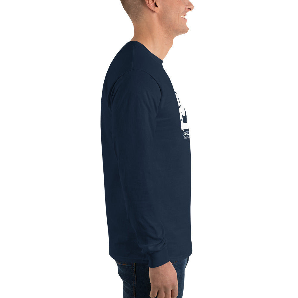 Men’s Long Sleeve Shirt (White Brand Logo).