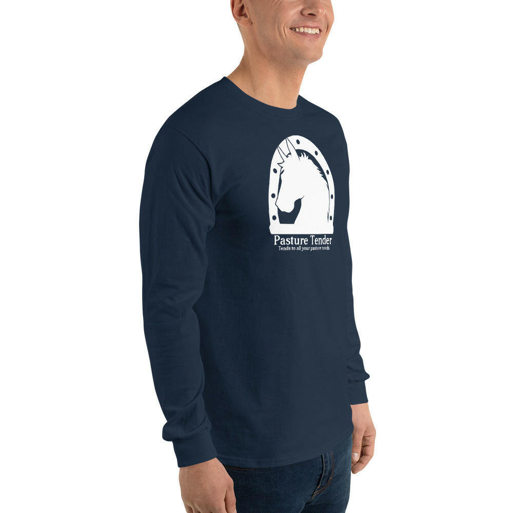 Men’s Long Sleeve Shirt (White Brand Logo).