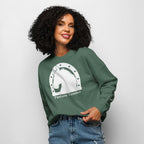 Women’s organic crew neck sweatshirt.