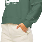 Women’s organic crew neck sweatshirt.