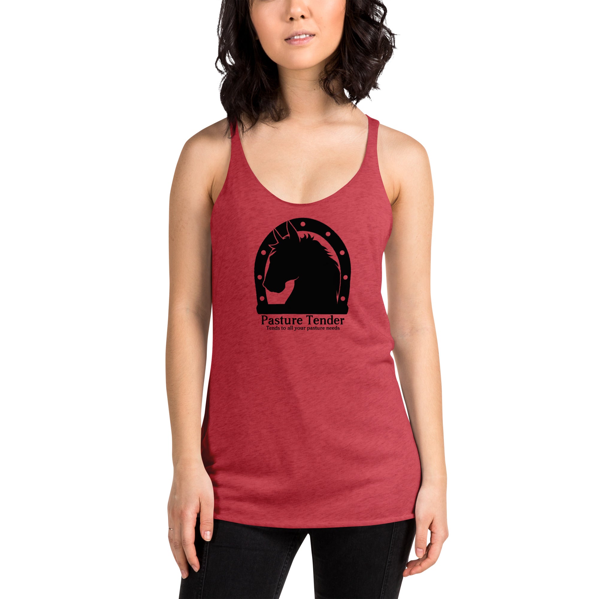 Women's Racerback Tank (Black Brand Logo).