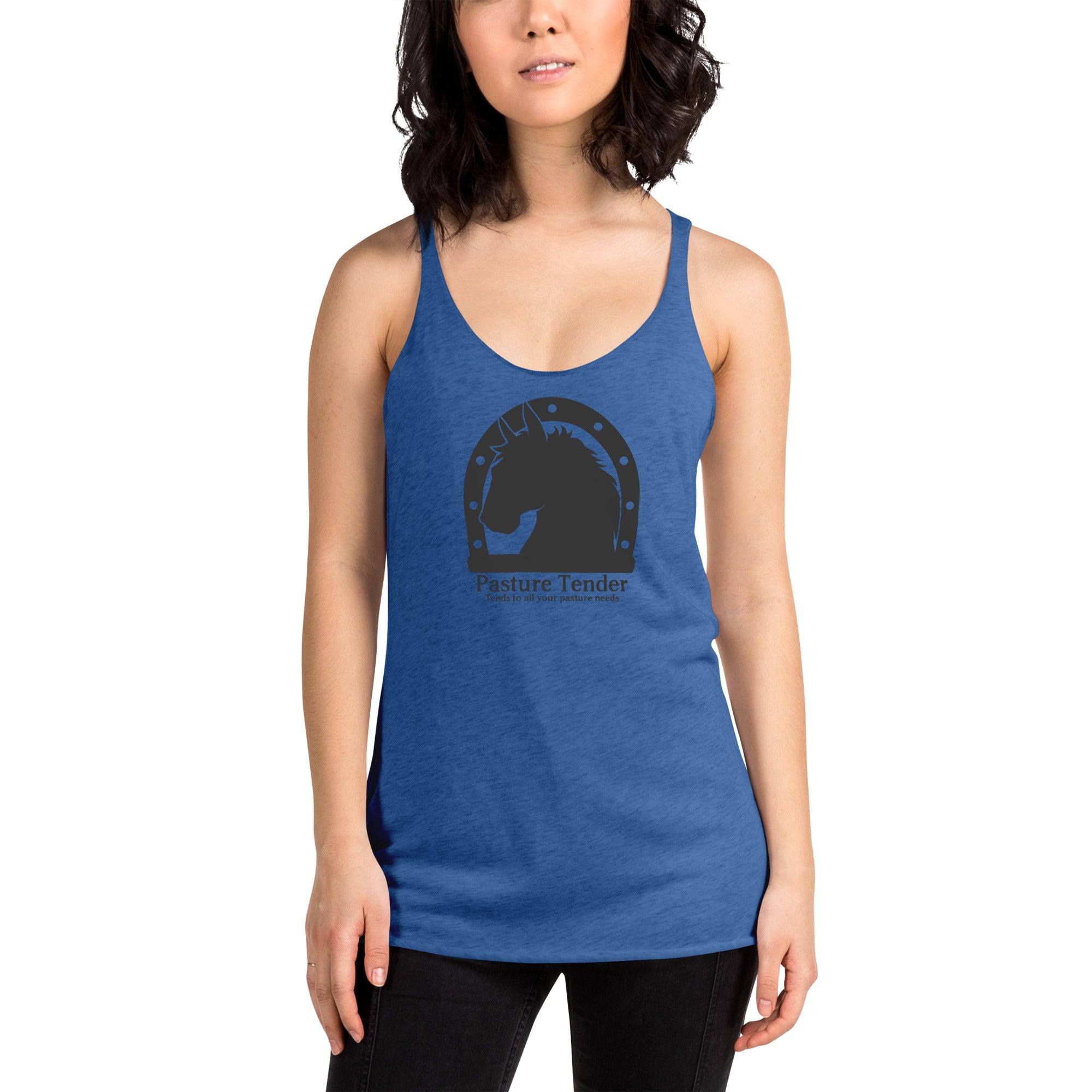 Women's Racerback Tank (Black Brand Logo).